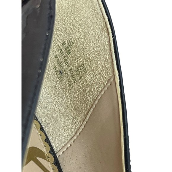 Sam Edelman Hazel Pump Pointed Toe Stiletto Black Gold Sparkle High Heels Sz 9.5 - Picture 8 of 8